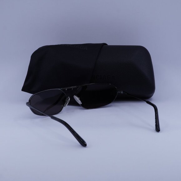 Balenciaga BB0245S 001 Geometric Sunglasses - Grey - Picture 6 of 11